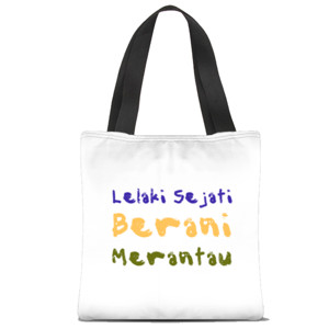 Tas Tote Fullprint Tas Lelaki Hebat