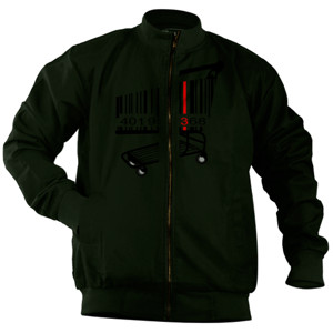 Jaket Bomber Kaos Trolley Barcode (SB5UQ)