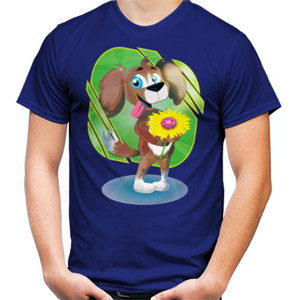 Kaos Dog Gives Sun Flower - Kaos Anjing Bunga Matahari