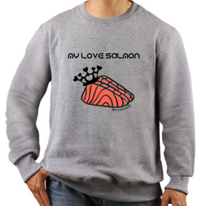 Jaket Sweater my love salmon