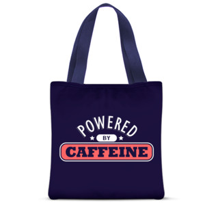 Tas Tote Fullprint POWERED BY CAFFEINE
