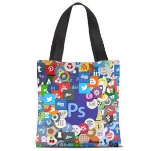 Tas Tote Fullprint Totte Bag Icon Software