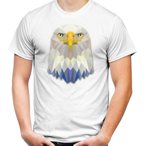 Kaos Eagle Face Triangle Art