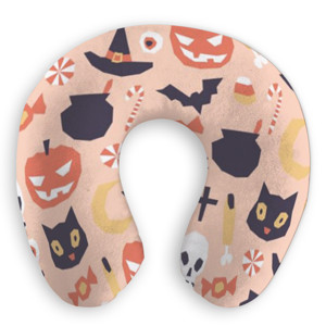 Bantal Leher Geometric Halloween Pattern