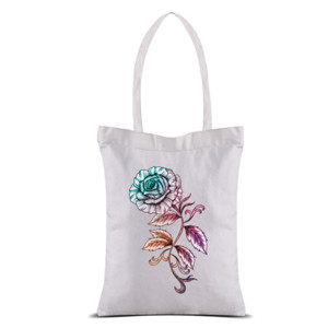 Tas Tote hand drawn flower