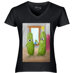 Kaos Vegetable - V-neck Wanita by Co_mbro