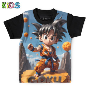 Kaos Anak Full-Print Goku