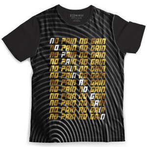 Kaos Fullprint Pria Full-Print "NO PAIN NO GAIN"