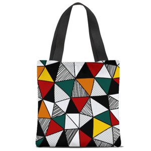 Tas Tote Fullprint Tas Tote Fullprint Motif Segitiga
