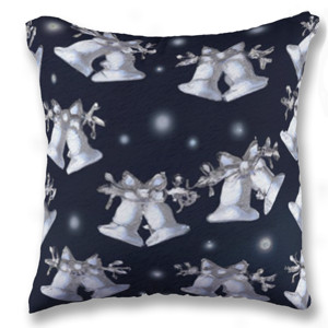 Bantal Silver bells glitter pattern