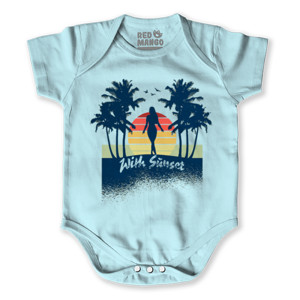 Baby Jumper Girl With Sunset
