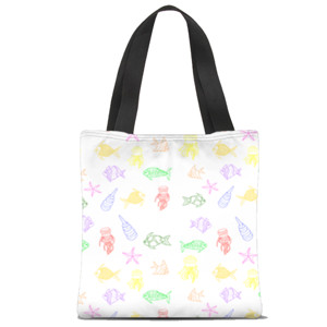 Tas Tote Fullprint The Coloured of sea animals