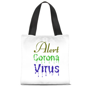 Tas Tote Fullprint Alert Corona Virus