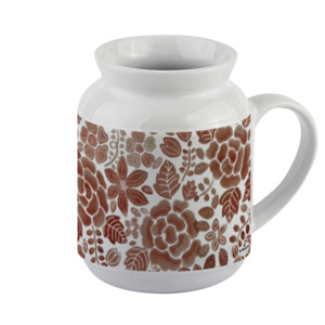 Mug Vella Marroni Dasar Putih