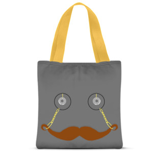Tas Tote Fullprint Mata dan kumis
