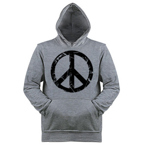 Jaket Hoodie Kaos Peace Logo Grunge 2 (SB8A2)