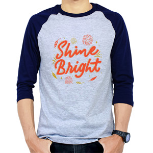 Kaos Raglan Shine Bright