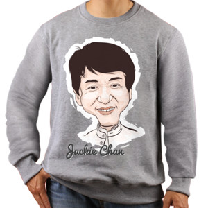 Jaket Sweater Jackiechan caricature