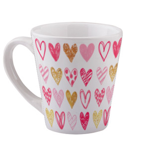 Mug Love Heart Pattern