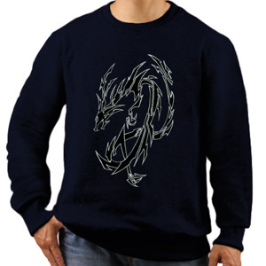 Jaket Sweater Tribal Dragon