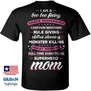 Kaos SUPERHERO MOM back print