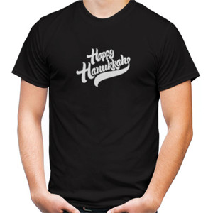 Kaos Happy Hanukkah Dand Drawn