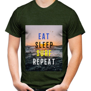 Kaos Red Mango Men Shirt - Eat Sleep Surf Repeat