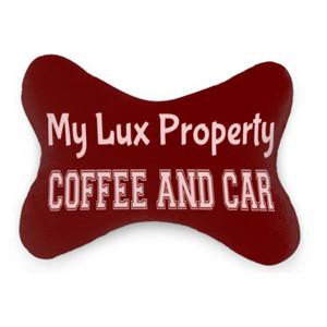 Bantal Mobil My Lux Property is coffee and car