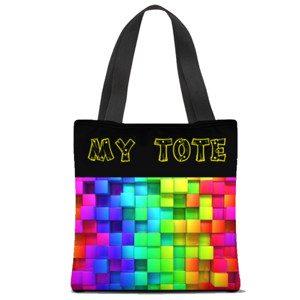 Tas Tote Fullprint Rainbow Tote Bag