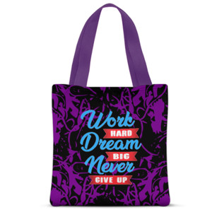 Tas Tote Fullprint Work Hatrd in Purple