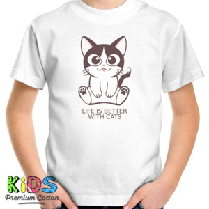 Kaos LIFE IS BETTER WITH CATS 2