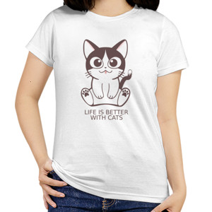 Kaos LIFE IS BETTER WITH CATS 2