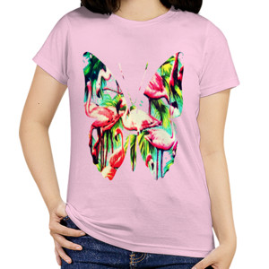 Kaos tropical flamingo bird
