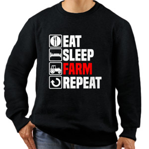 Jaket Sweater Eat Sleep Farm