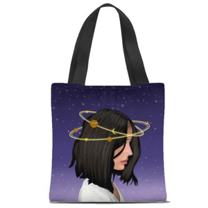 Tas Tote Fullprint Women Galaxy - Totebag Fullprint Depan Belakang