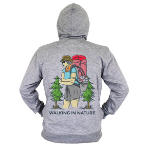 Hoodie Zipper Walking in nature