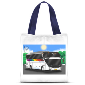 Tas Tote Fullprint Tote Bag Bus Sinar Jaya