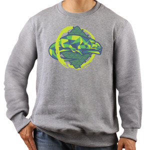 Jaket Sweater Dramatic Color Polygonal Chameleon