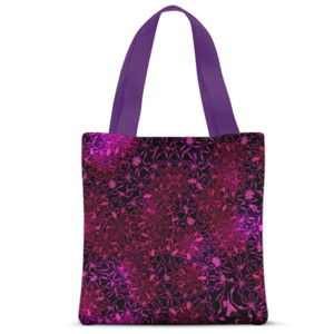 Tas Tote Fullprint Batik Bunga Ungu