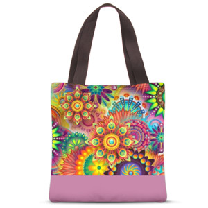 Tas Tote Fullprint Warna warni abstrak