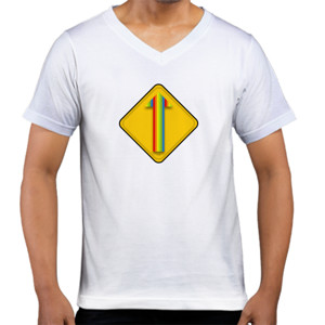 Kaos  Up - V-neck Pria by Co_mbro
