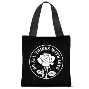 Tas Tote Fullprint DO ALL THINGS WITH LOVE