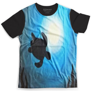 Kaos Fullprint turtle blue