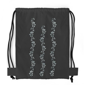 Tas Serut Fullprint Black and SIlver