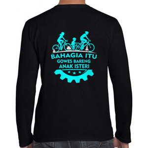 Kaos Kaos Sepeda Bahagia Itu Gowes (Design Belakang)