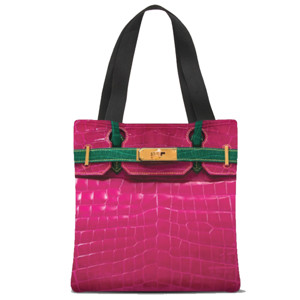 Tas Tote Fullprint KELLY PINK-BLUE