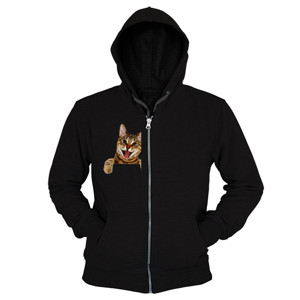 Hoodie Zipper 3D Smile Cat