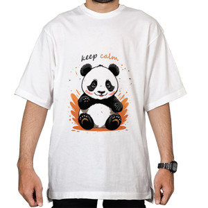 Kaos Oversize T-shirt Panda - Keep Calm