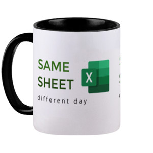 Mug ms excel same sheet different day
