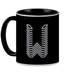Mug Logo huruf W gamer
